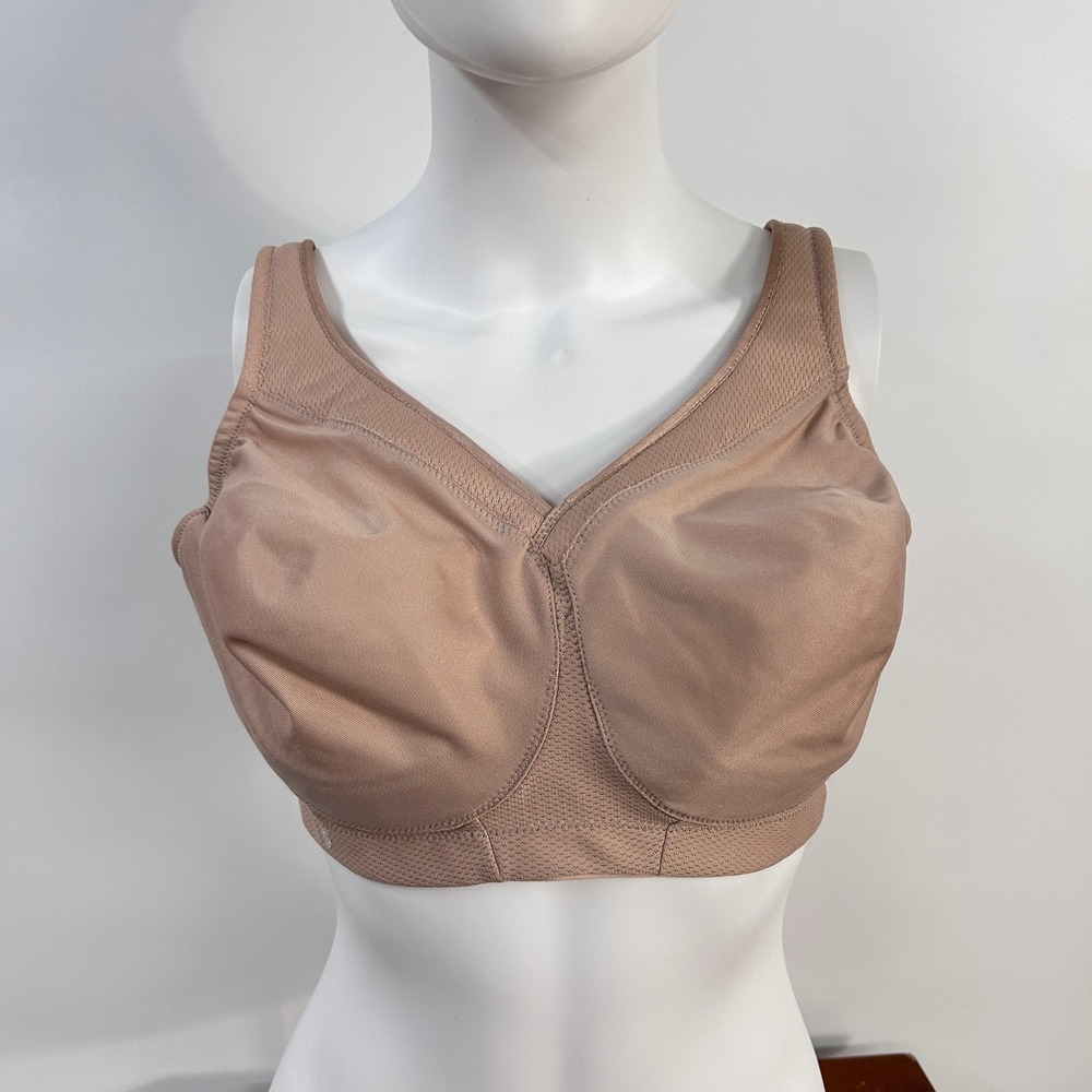Glamorise Sport 36DD Nude Full Coverage Underwire High Support Sports Bra